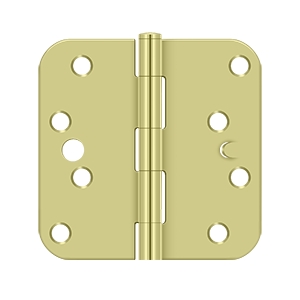 Deltana 4 Inch x 4 Inch x 5/8 Inch Radius Hinge, Zinc Dichromate