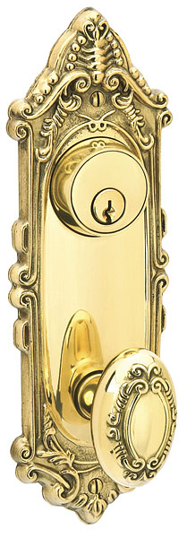 Emtek Victoria 9 Inch KEYED Sideplate Lock for 3 5/8 Inch Bore