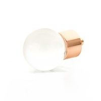 Schaub City Lights 1 3/8 inch Globe Glass Knob in Polished Rose Gold