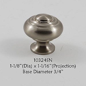 Residential Essentials 10324 Cabinet Knob in Satin Nickel