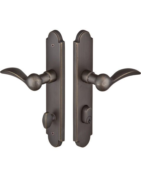 Emtek Configuration 1 Sandcast Arched 2X10 Multi Point Lock Trim Only