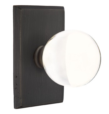 Emtek Sandcast Bristol Door Knob with Style 3 Rosette