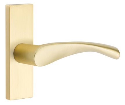 Emtek Triton Lever with 1.5" x 5" Stretto Rosette