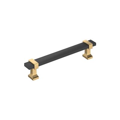 Amerock Overton 5-1/16 Inch cc Cabinet Pull Brushed Matte Black/Champagne Bronze