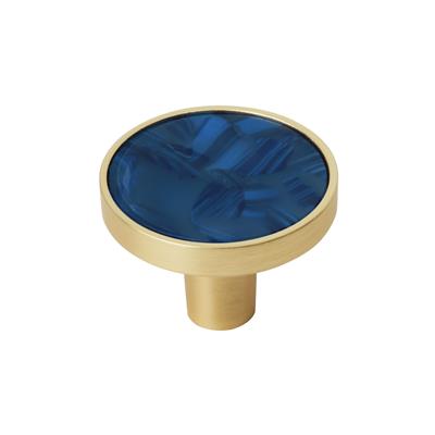 Amerock Accent 1-1/4 Inch (32mm) Dia Gold/Navy Blue