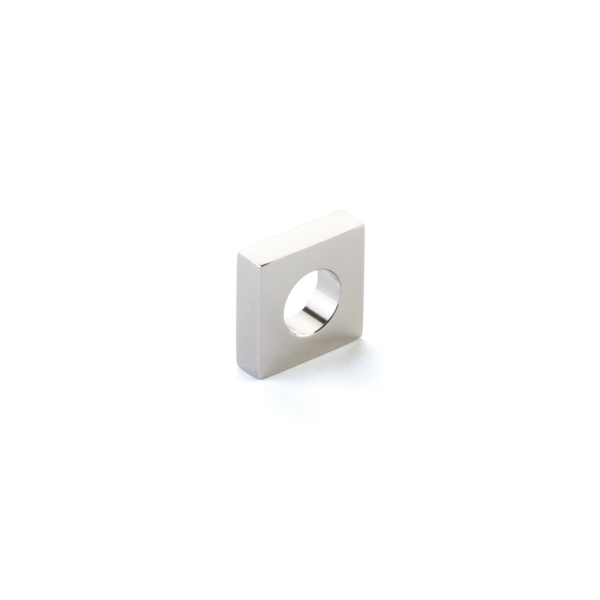 Cafe, Knob, Modern Oval Slot, Polished Nickel, 1 Inch Width, 7/8 Inch cc
