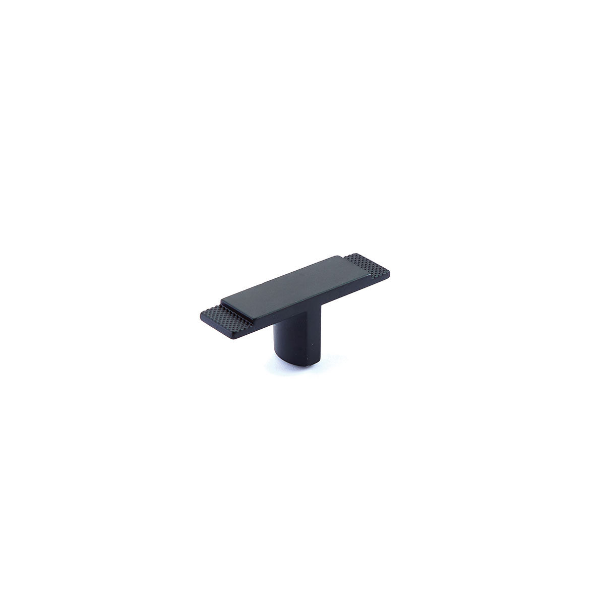 Schaub Quadrato, 2-3/8 Inch x 5/8 Inch, Wide T-Knob Matte Black