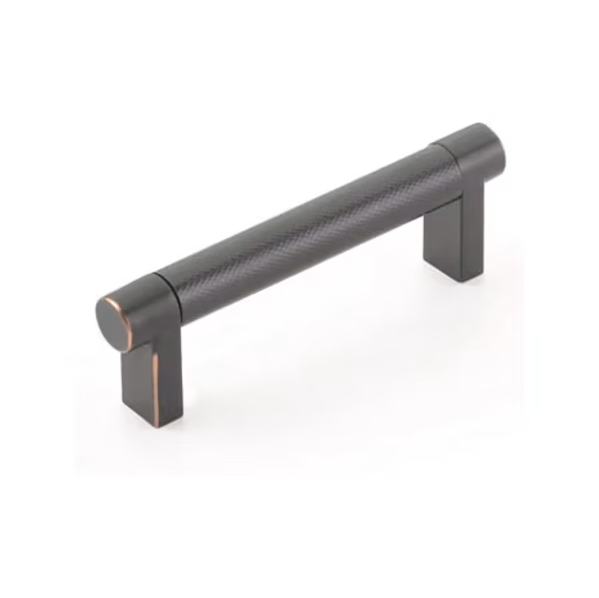 Emtek 3 1/2 Inch C to C Select Series Pull - Knurled Bar