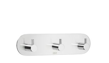 Beslagsboden Design Steel Triple Self-Adhesive Circular Hook - Polished Stainless Steel