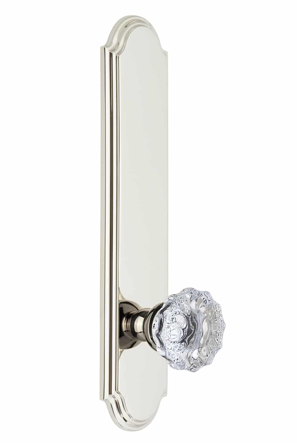 Grandeur Arc Tall Plate with Fontainebleau Knob