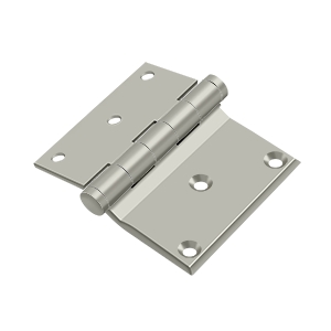 Deltana 3 Inch x 3 1/2 Inch Half Surface Hinge, Brushed Nickel