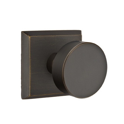 Emtek Sandcast Round Door Knob with Style 6 Rosette