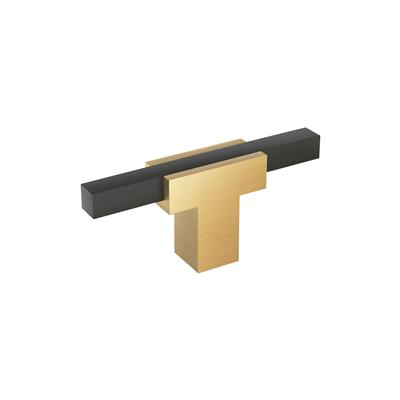 Amerock Urbanite 2-3/4 Inch Cabinet Knob Champagne Bronze/Matte Black