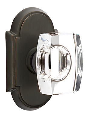 Emtek Windsor Crystal Knob with Style 8 Rosette