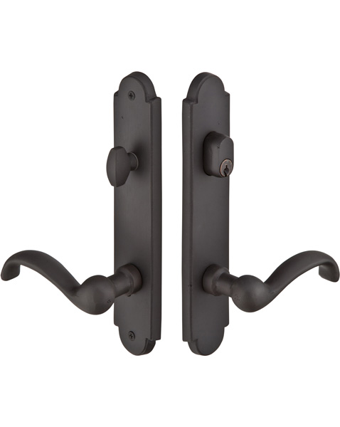 Emtek Configuration 4 Sandcast Arched 2X10 Multi Point Lock Trim Only