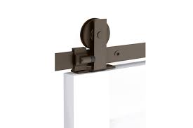 Emtek Modern Rectangular Top Mount Barn Door Kit - Oil Rubbed Bronze