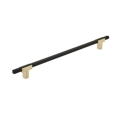Amerock Urbanite 10-1/16 Inch cc Cabinet Pull Brushed Gold/Matte Black