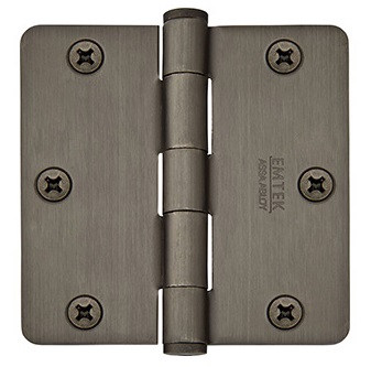 Emtek 3.5 Inch Heavy Duty Door Hinges with 1/4 Inch Round Corners (pair)