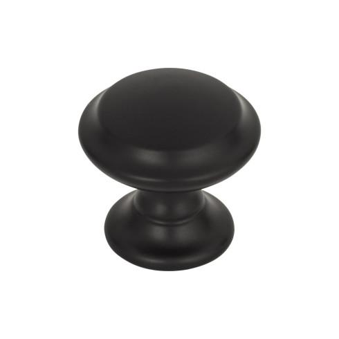 Top Knobs TK1050BLK Barrow Knob 1 1/4 Inch Flat Black