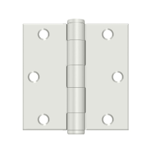 Deltana 3 1/2 x 3 1/2 Inch Steel Square Corner HD Hinge - Pair
