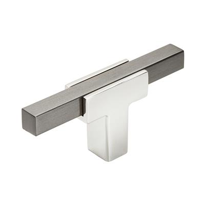 Amerock Urbanite 2-3/4 Inch Cabinet Knob Polished Chrome/Black Chrome
