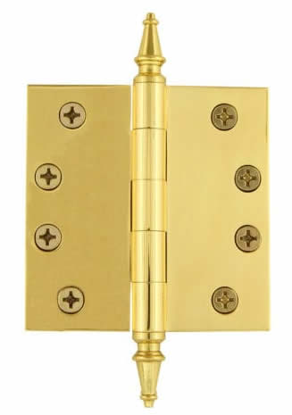 Grandeur 4 inch Steeple Tip Hinge with Square Corners (Heavy Duty)