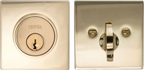 Omnia Square Style Single Cylinder Deadbolt
