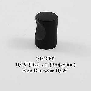 Residential Essentials 10312 Cabinet Knob in Black