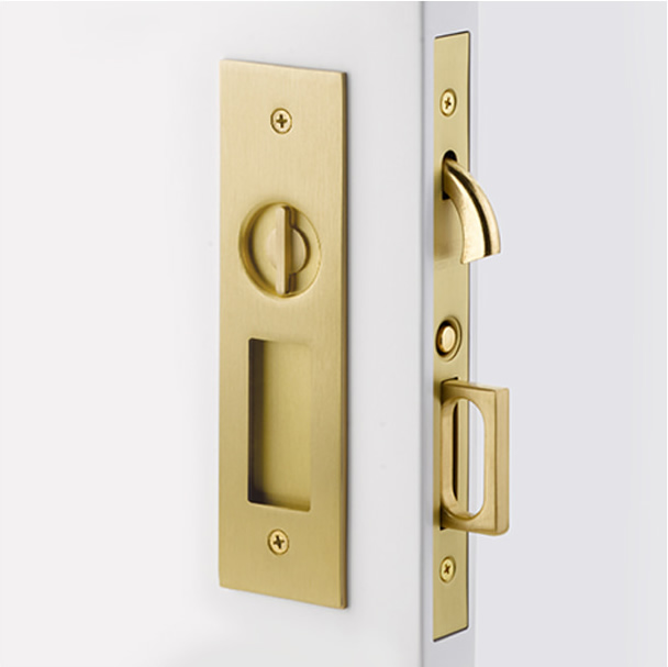 Emtek Narrow Modern Rectangular Pocket Door Mortise Hardware