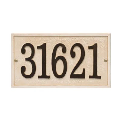Whitehall Personalized Stonework Plaque - Rectangle - 1 line - Sandstone