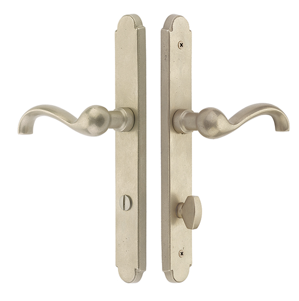Emtek 11 Inch Sandcast Arched NON-KEYED Sideplate Lock for NON STANDARD Bore Hole