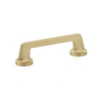 Schaub Northport 4 inch CC Squared Cabinet Pull in Signature Satin Brass