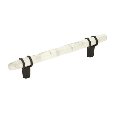 Amerock Carrione 8 Inch cc Cabinet Pull Marble White/Black Bronze