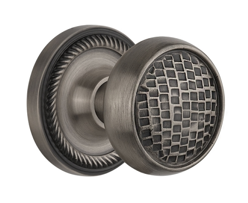Nostalgic Warehouse Rope Rosette with Craftsman Knob - Mortise Lock