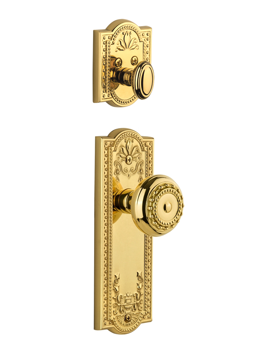 Grandeur Parthenon Handleset with Parthenon Knob - (Interior Half Only, with Deadbolt)