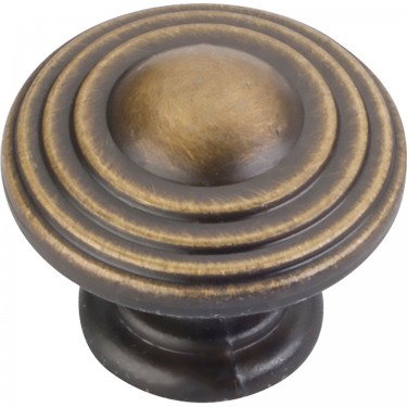 Hardware Resources Bremen 2 Cabinet Knob 1-1/4 Inch - Antique Brushed Satin Brass