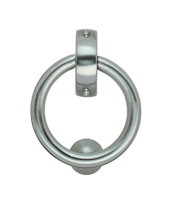 Beslagsboden Design Finnish Ring Door Knocker - Brushed Chrome