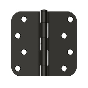 Deltana 4 Inch x 4 Inch x 5/8 Inch Radius Hinge, Oil Rubbed Bronze