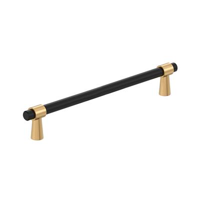 Amerock Mergence 6-5/16 Inch cc Cabinet Pull Matte Black/Champagne Bronze