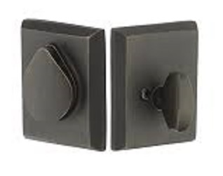 Emtek Sandcast Bronze Rustic Modern Rectangular Single Cylinder Deadbolt