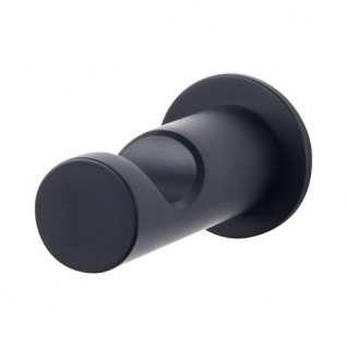 Top Knobs HOP1BLK Hopewell Towel or Robe Hook Flat Black