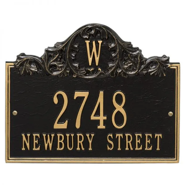 Whitehall Acanthus Monogram Standard Wall Three Line