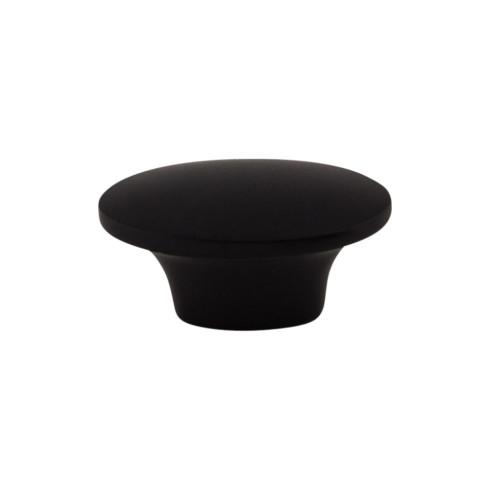 Top Knobs M1876 Oval Knob 1 1/2 Inch Flat Black