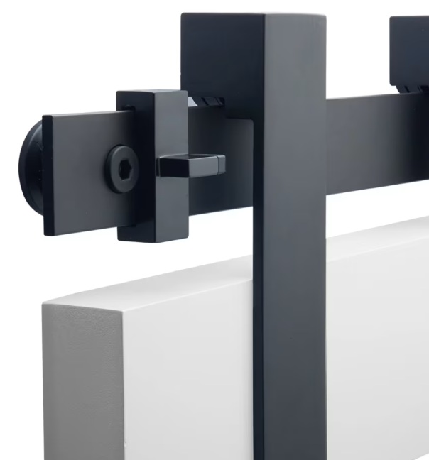 Emtek Low Profile Concealed Wheel Sliding Barn Door Kit - Flat Black