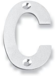 Inox 4 Inch House Letter with Visible Screws