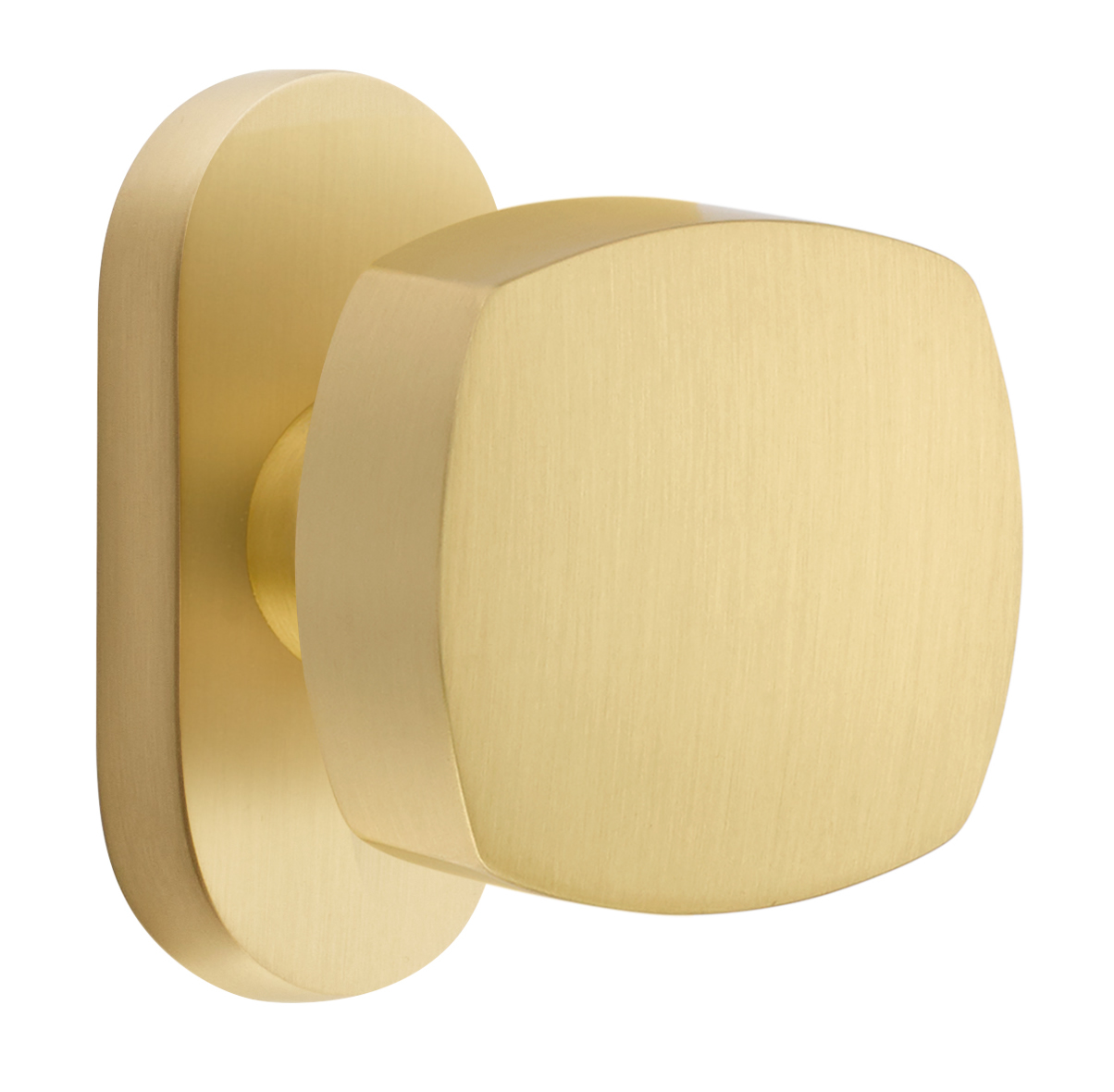 Emtek Freestone Knob with 1.5" x 3" Oval Stretto Rosette