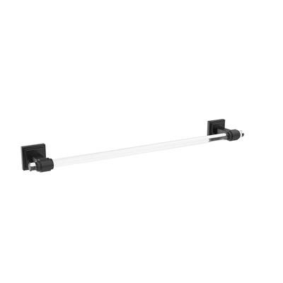 Amerock Glacio, 18 Inch cc Towel Bar, Clear/Matte Black