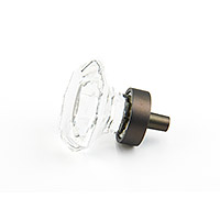 Schaub Stargaze 1 1/4 inch Octagonal Clear Knob in Bronze