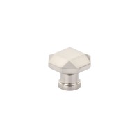 Schaub Menlo Park Faceted Knob 1 1/4 inch dia Brushed Nickel