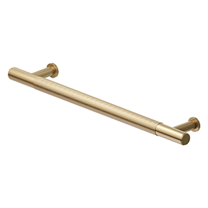 Deltana 6 1/2 Inch Center To Center Knurled Pull, Brushed Brass